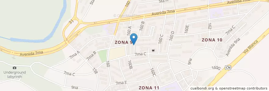 Mapa de ubicacion de Pizzas Pronto en Cuba, L'Avana, Habana Del Este, Zona 9.