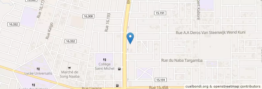 Mapa de ubicacion de Restaurant chinois en Burquina Faso, Centre, Kadiogo, Ouagadougou.