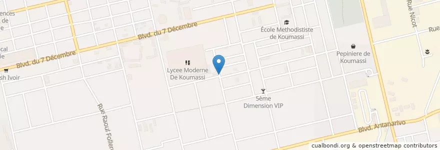 Mapa de ubicacion de Parking en Costa De Marfil, Abiyán, Koumassi.