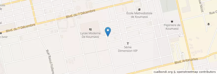 Mapa de ubicacion de Maquis No Wahala en Ivoorkust, Abidjan, Koumassi.