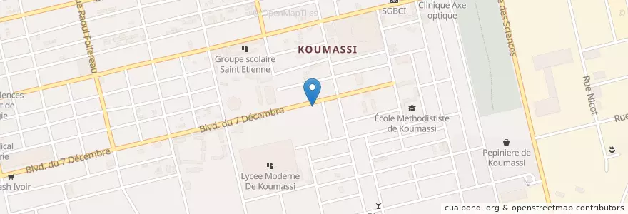 Mapa de ubicacion de Eglise Dehima en ساحل عاج, آبیجان, Koumassi.