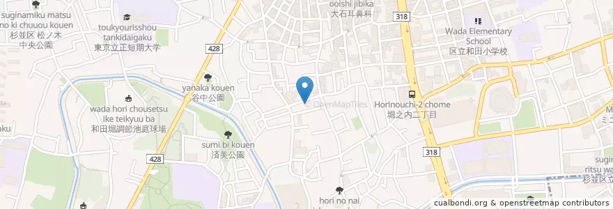 Mapa de ubicacion de 日本長老教会 杉並教会 en Japan, 東京都, 杉並区.