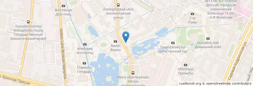 Mapa de ubicacion de Кофейня en Россия, Центральный Федеральный Округ, Москва, Центральный Административный Округ, Пресненский Район.