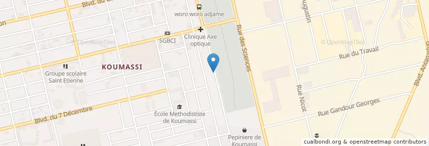 Mapa de ubicacion de Restaurant Sénégalais en Côte D’Ivoire, Abidjan, Koumassi.