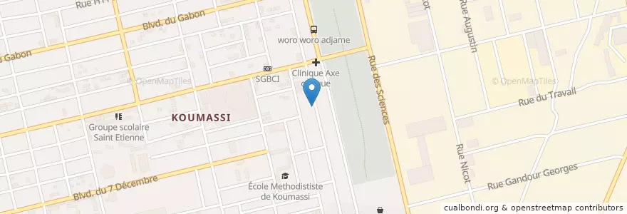 Mapa de ubicacion de Maquis Caïman en Côte D’Ivoire, Abidjan, Koumassi.