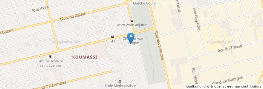 Mapa de ubicacion de Buvette Tradionnelle en 科特迪瓦, 阿比让, Koumassi.