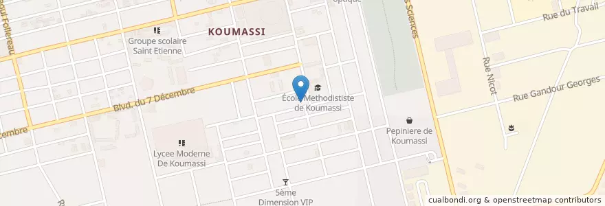 Mapa de ubicacion de Orange Money en Costa De Marfil, Abiyán, Koumassi.