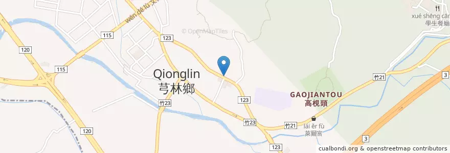 Mapa de ubicacion de 八方雲集 en 台湾, 台湾省, 新竹県, 芎林郷.
