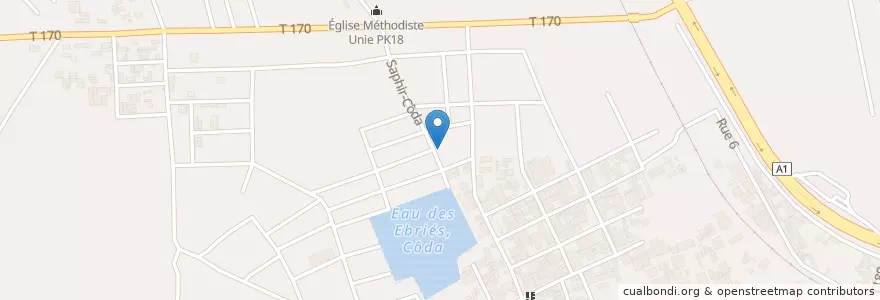 Mapa de ubicacion de Bistrot en ساحل عاج, آبیجان, Abobo.