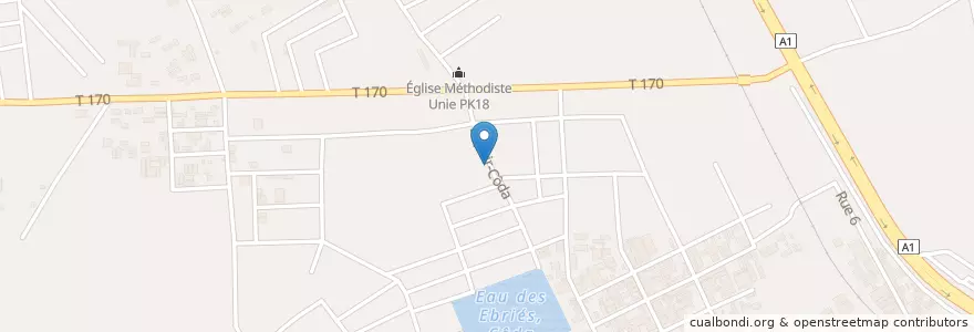 Mapa de ubicacion de Kiosque en ساحل العاج, أبيدجان, أبوبو.