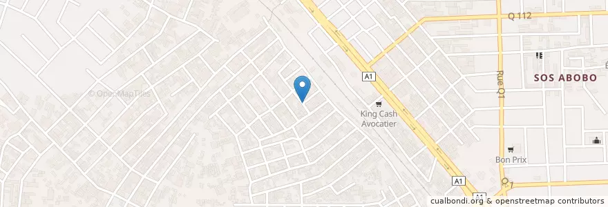Mapa de ubicacion de Buvette les Grands en コートジボワール, アビジャン, Abobo.
