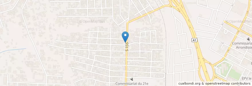 Mapa de ubicacion de Mobile Money en 코트디부아르, 아비장, Abobo.