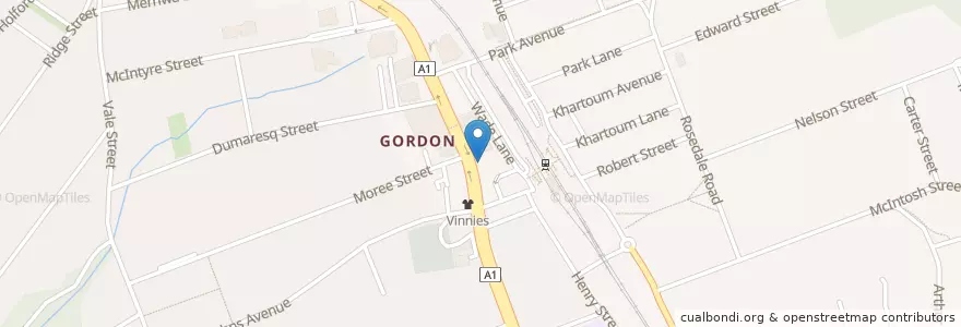 Mapa de ubicacion de Gordon 7 day medical centre en Australia, New South Wales, Sydney, Ku-Ring-Gai Council.