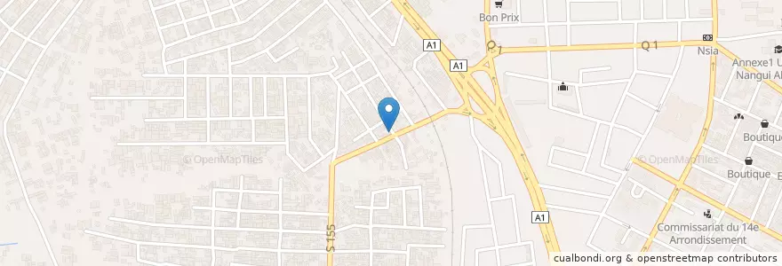 Mapa de ubicacion de Café Express en Fildişi Sahili, Abican, Abobo.