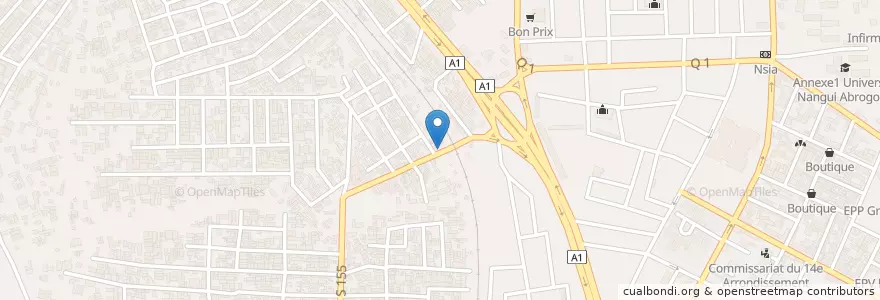 Mapa de ubicacion de Café en Кот-Д’Ивуар, Абиджан, Abobo.