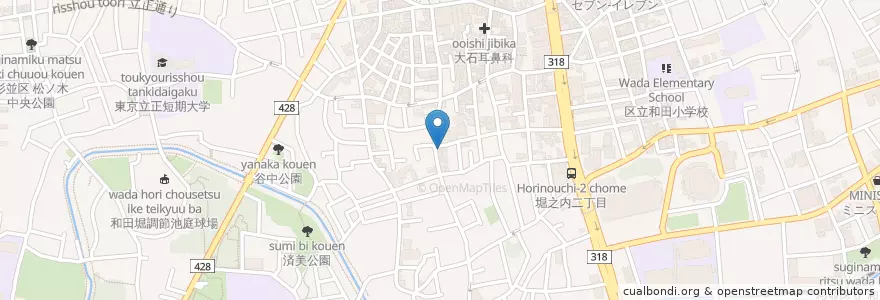 Mapa de ubicacion de 坪井医院 en Japonya, 東京都, 杉並区.