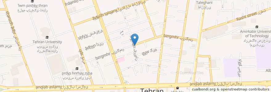 Mapa de ubicacion de کافه هارمونی en Иран, Тегеран, شهرستان تهران, Тегеран, بخش مرکزی شهرستان تهران.