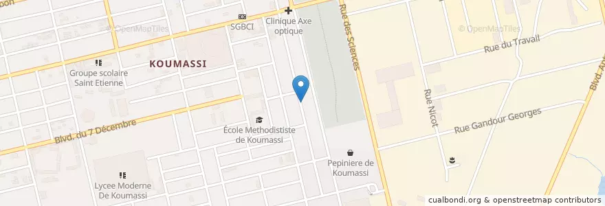 Mapa de ubicacion de Collège Jules Valles en 科特迪瓦, 阿比让, Koumassi.