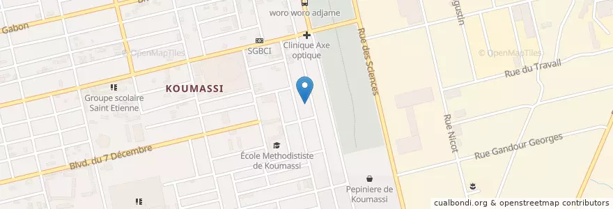 Mapa de ubicacion de Groupe Scolaire les Enfants de Toutes Grâces en Fildişi Sahili, Abican, Koumassi.