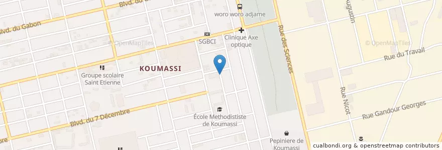 Mapa de ubicacion de Mosquée en Costa Do Marfim, Abidjan, Koumassi.