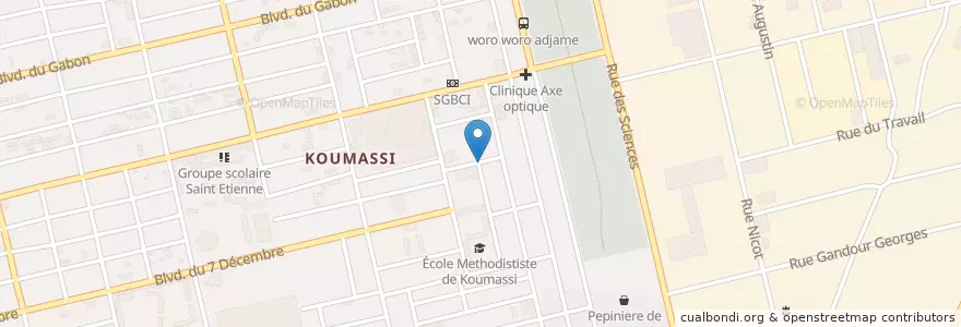 Mapa de ubicacion de Kiosque à Café en Ivory Coast, Abidjan, Koumassi.