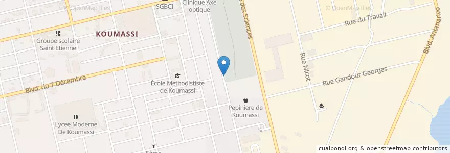 Mapa de ubicacion de Kiosque à Café en Côte D'Ivoire, Abidjan, Koumassi.