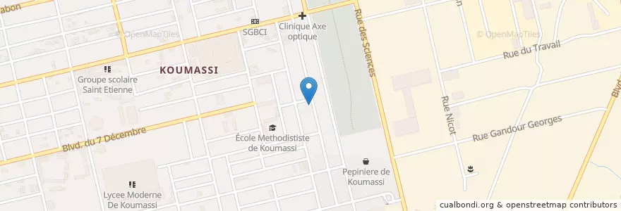 Mapa de ubicacion de Buvette Tradionnelle en ساحل عاج, آبیجان, Koumassi.