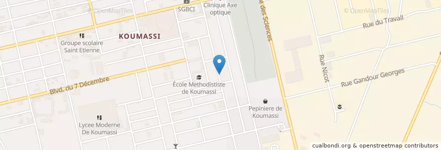 Mapa de ubicacion de Buvette Tradionnelle en Côte D’Ivoire, Abidjan, Koumassi.