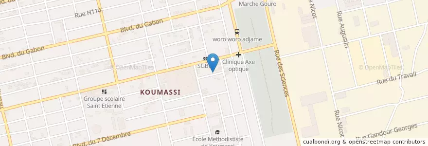 Mapa de ubicacion de Mosquée en Costa D'Avorio, Abidjan, Koumassi.
