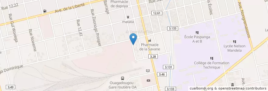 Mapa de ubicacion de STM Niger en ブルキナファソ, Centre, Kadiogo, ワガドゥグー.