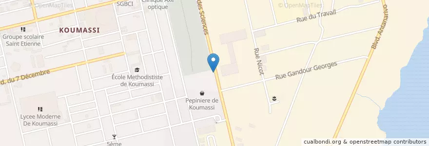Mapa de ubicacion de Mosquée en Côte D'Ivoire, Abidjan, Koumassi.