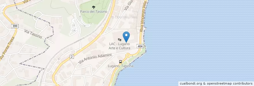 Mapa de ubicacion de Palace Café en Suisse, Tessin, District De Lugano, Circolo Di Lugano Ovest.