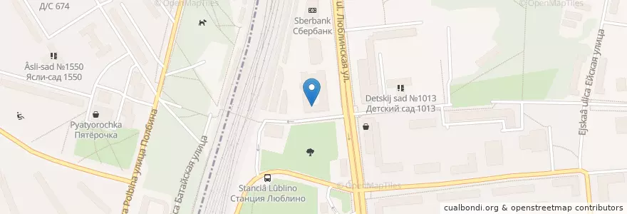 Mapa de ubicacion de Take and Wake en روسيا, Центральный Федеральный Округ, Москва, Юго-Восточный Административный Округ, Район Люблино.