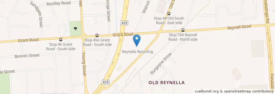 Mapa de ubicacion de Reynella Recycling en 澳大利亚, 南澳大利亚州, Adelaide, City Of Onkaparinga.