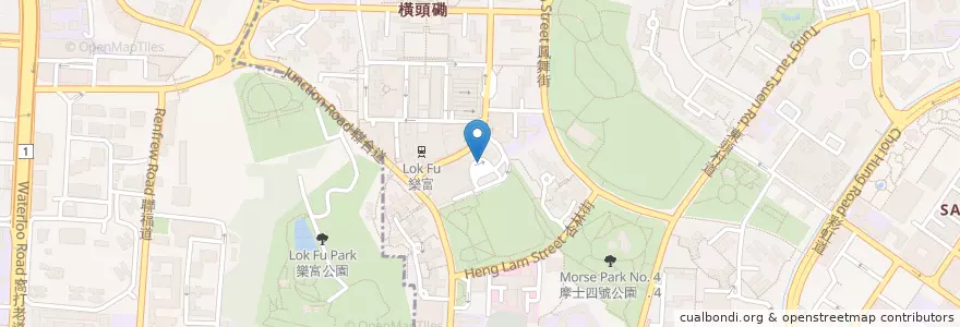 Mapa de ubicacion de 樂富廣場巴士總站-Lok Fu Plaza Bus Terminus en China, Provincia De Cantón, Hong Kong, Nuevos Territorios, Kowloon, 黃大仙區 Wong Tai Sin District, 九龍城區 Kowloon City District.