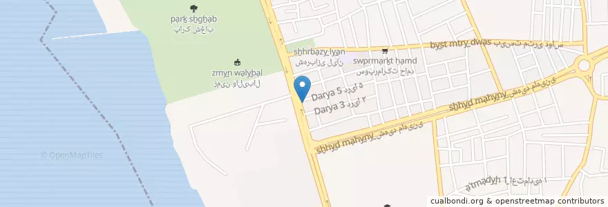 Mapa de ubicacion de پیتزا پیتزا en Iran, استان بوشهر, شهرستان بوشهر, بخش مرکزی شهرستان بوشهر, دهستان حومه بوشهر, بوشهر.