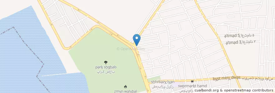 Mapa de ubicacion de کافی‌شاپ سینا en 이란, استان بوشهر, شهرستان بوشهر, بخش مرکزی شهرستان بوشهر, دهستان حومه بوشهر, بوشهر.