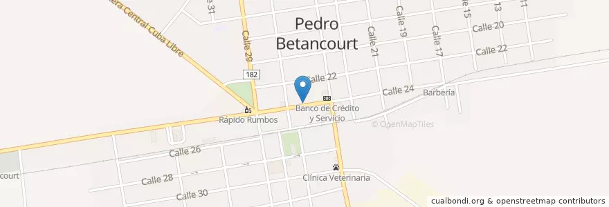 Mapa de ubicacion de Bar - Restaurante en Cuba, Matanzas, Pedro Betancourt.
