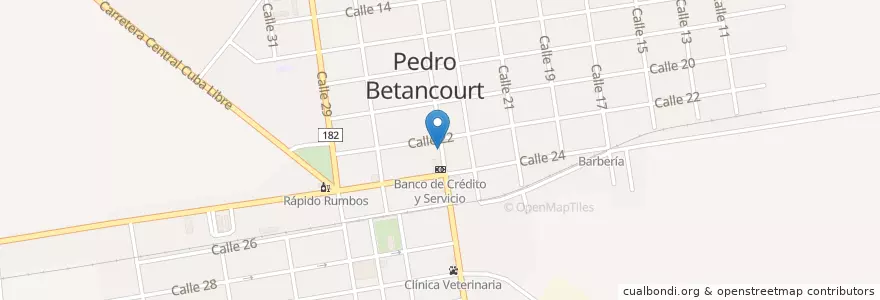 Mapa de ubicacion de Cafetería y Dulcería en Cuba, Matanzas, Pedro Betancourt.