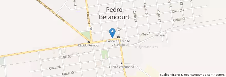 Mapa de ubicacion de El Dorado en Cuba, Matanzas, Pedro Betancourt.