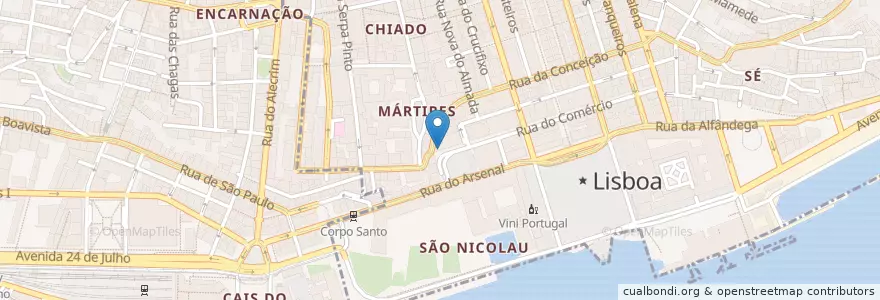 Mapa de ubicacion de Delfina en Portekiz, Lisboa, Grande Lisboa, Lizbon, Santa Maria Maior.