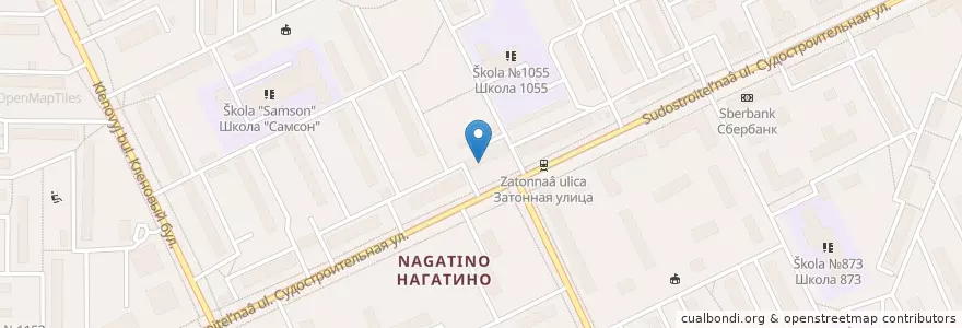 Mapa de ubicacion de Шаурма en Rusia, Distrito Federal Central, Москва, Южный Административный Округ, Район Нагатинский Затон.