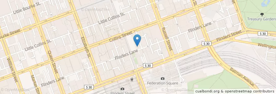 Mapa de ubicacion de City Square Car Park en Australien, Victoria, City Of Melbourne.