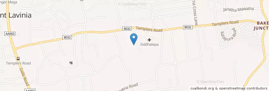 Mapa de ubicacion de Science College, Mt. Lavinia en Sri Lanka, බස්නාහිර පළාත, කොළඹ දිස්ත්‍රික්කය.
