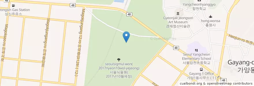 Mapa de ubicacion de Café 오키드 en Korea Selatan, 서울, 강서구, 가양1동.