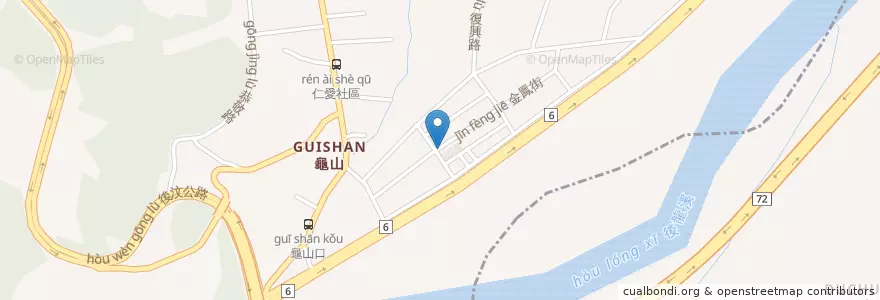 Mapa de ubicacion de KiKi廚房 en 타이완, 타이완성, 먀오리 현, 먀오리시.