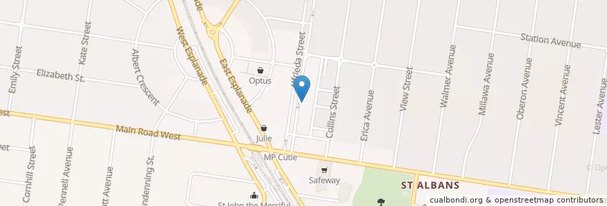 Mapa de ubicacion de Alfrieda St Pharmacy en Australia, Victoria, City Of Brimbank.
