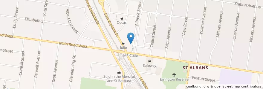 Mapa de ubicacion de Victoria Cake Shop en Australia, Victoria, City Of Brimbank.