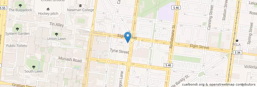 Mapa de ubicacion de Chris Janson Pharmacy en 오스트레일리아, Victoria, City Of Melbourne.