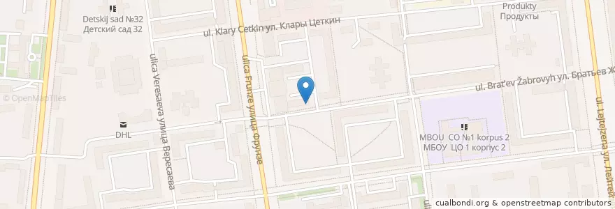 Mapa de ubicacion de Брутал en 러시아, Центральный Федеральный Округ, Тульская Область, Городской Округ Тула.